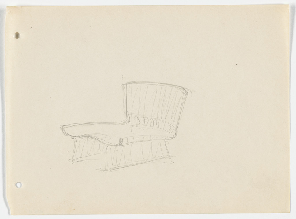 Conchoidal Chair without Arms (Perspective sketch)