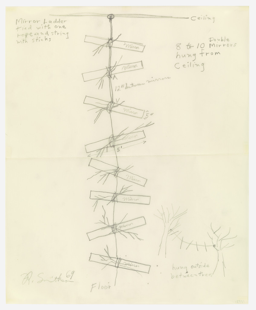 Mirror Ladder Tied with One Rope and String with Sticks