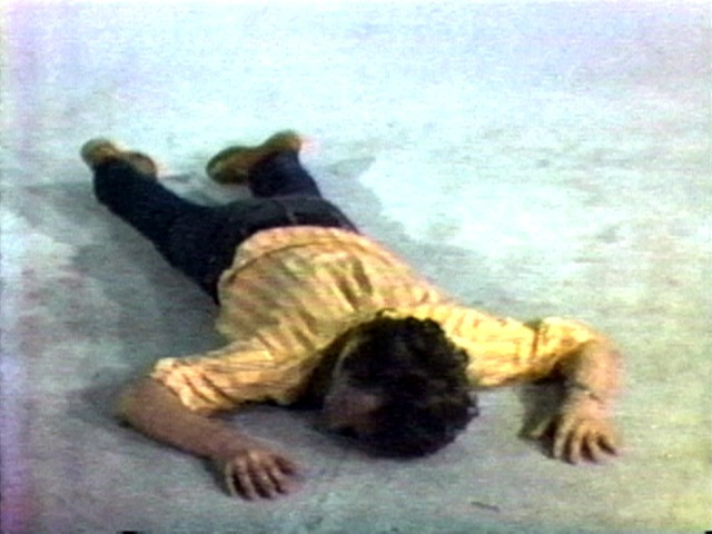 Tony Sinking into the Floor, Face Up, and Face Down