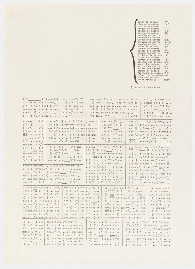 Untitled from the series Typed Writings (Datiloscritos)