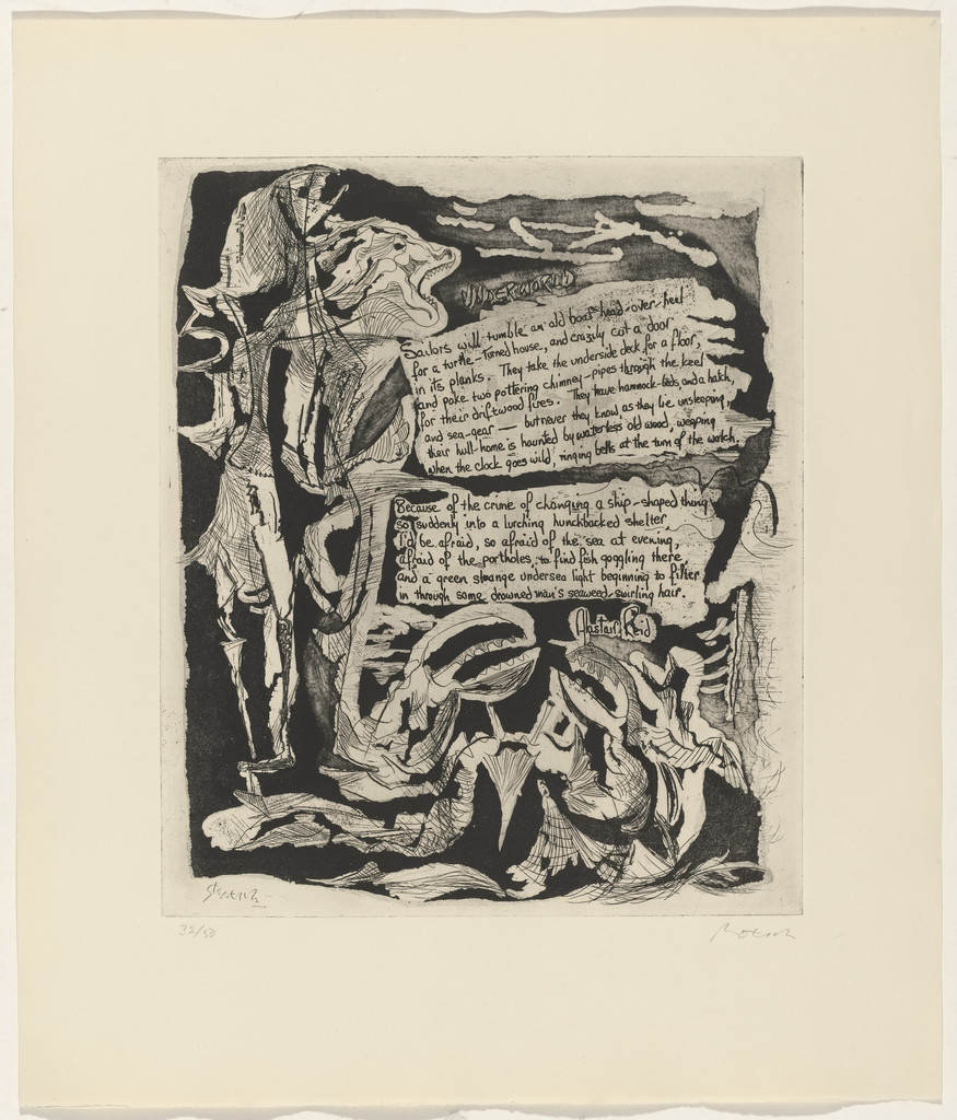 In-text plate (folio 19) from 21 Etchings and Poems