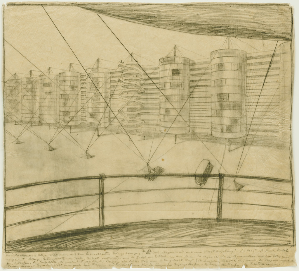 Suspension Houses Project (Perspective sketch)