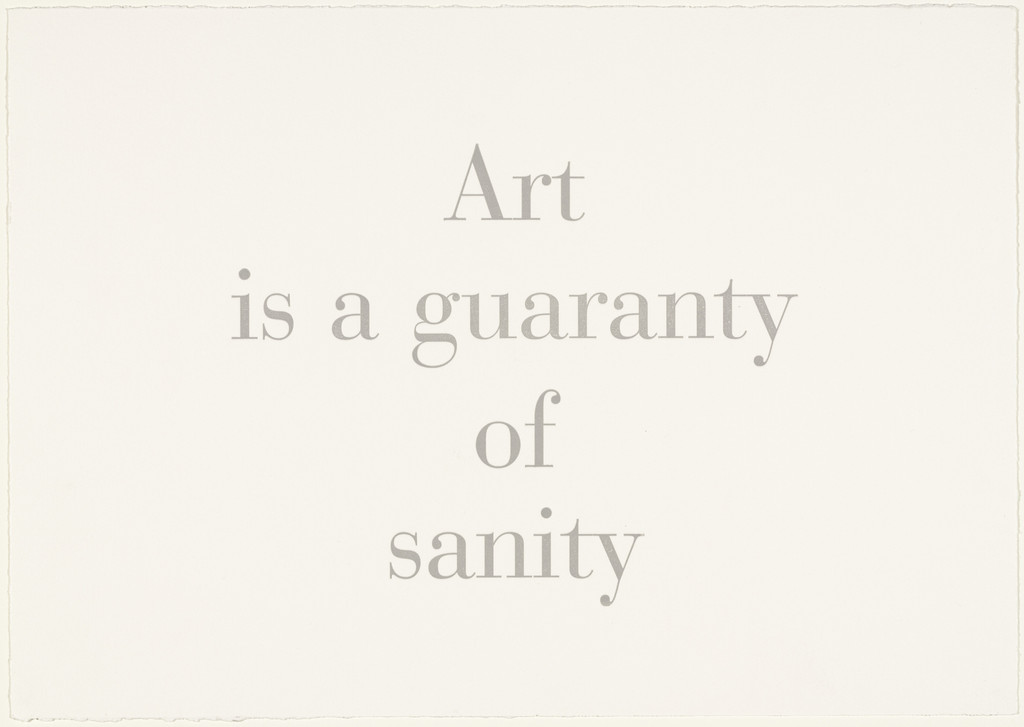 Art Is a Guaranty of Sanity, no. 9 of 9, component B, from the series, What Is the Shape of This Problem?