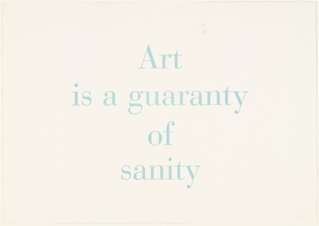 Art Is a Guaranty of Sanity, no. 9 of 9, component B, from the series, What Is the Shape of This Problem?