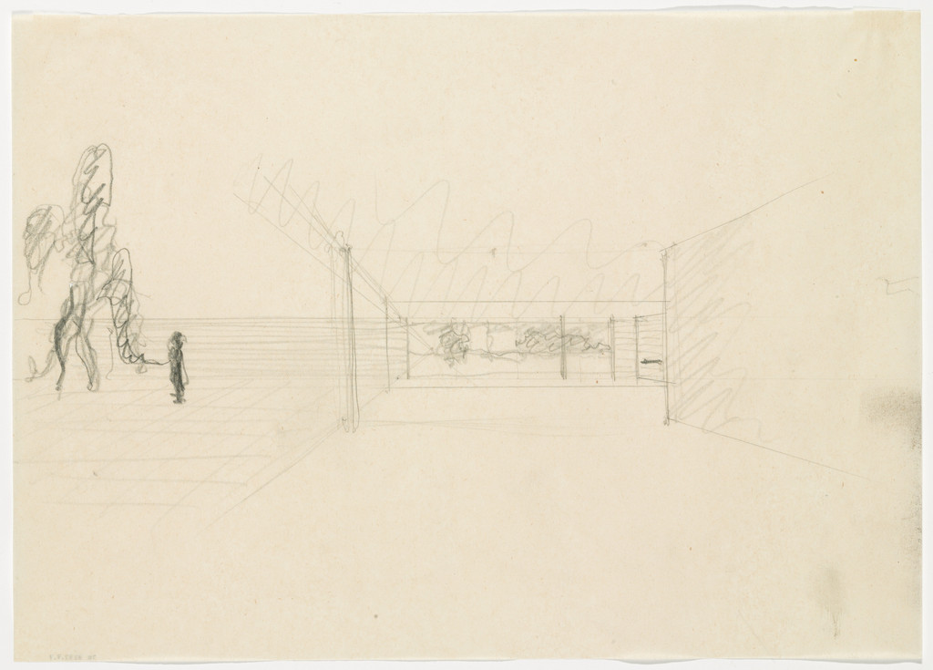 Ulrich Lange House Project, Krefeld, Germany, Perspective sketch