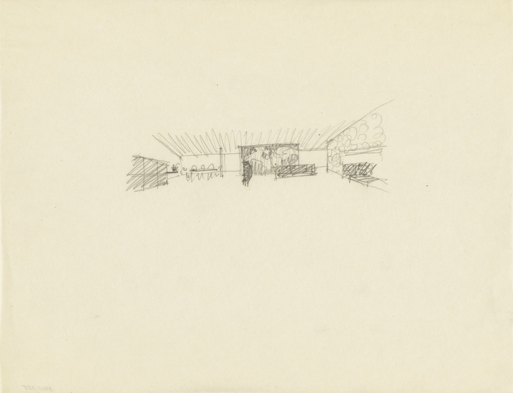 Resor House Project, Jackson Hole, Wyoming, Perspective sketch