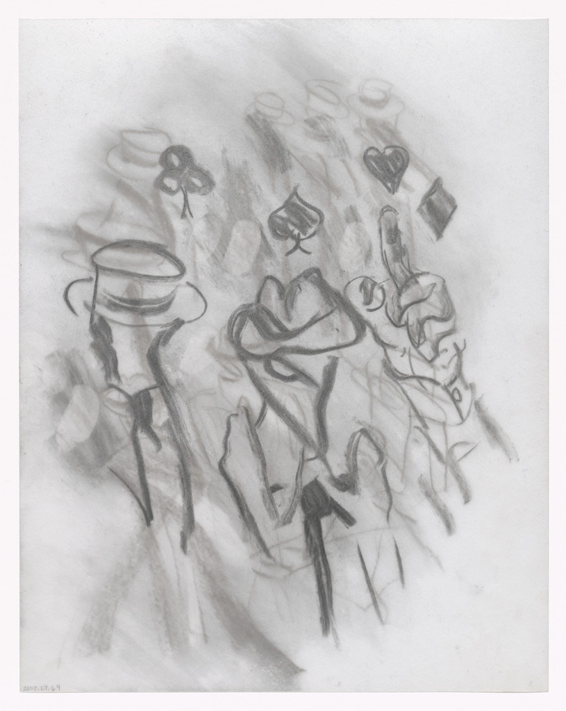 Unused preparatory drawing for In Memory of My Feelings