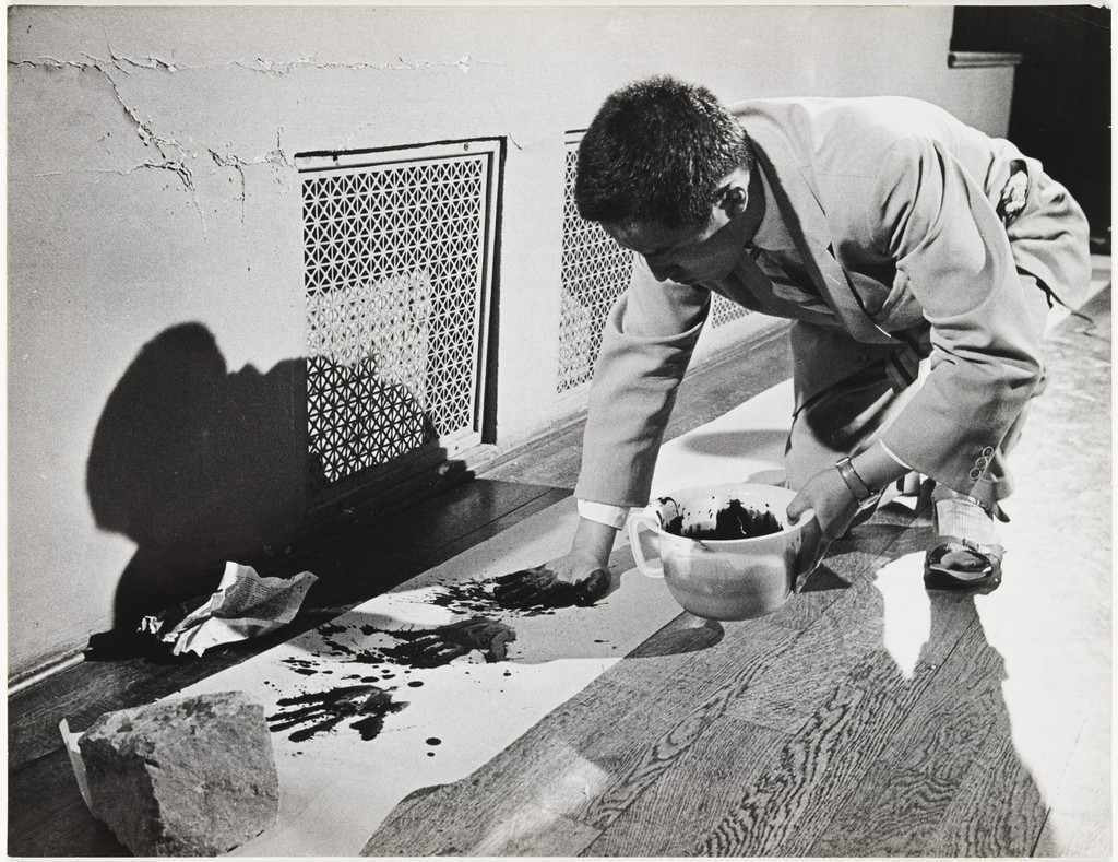 La Monte Young's Composition 1960 #10 (to Bob Morris) performed by Nam June Paik during Fluxus Internationale Festspiele Neuester Musik, Städtisches Museum, Wiesbaden, September 1–23, 1962