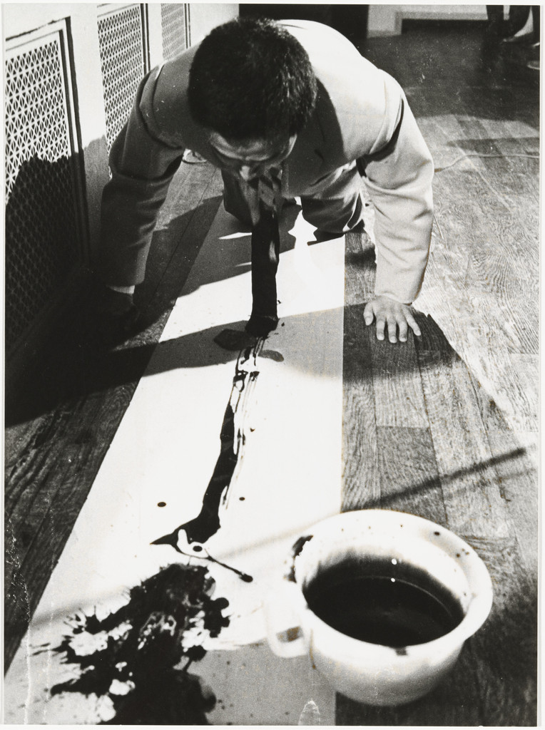 La Monte Young's Composition 1960 #10 (to Bob Morris) performed by Nam June Paik during Fluxus Internationale Festspiele Neuester Musik, Städtisches Museum, Wiesbaden, September 1–23, 1962