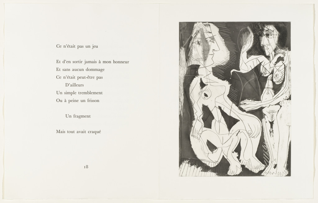 Two Women with a Mirror (Deux femmes au miroir) (page 19) from Sable mouvant