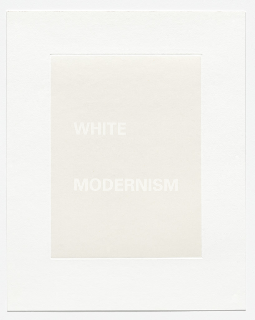 Title page from White Modernism