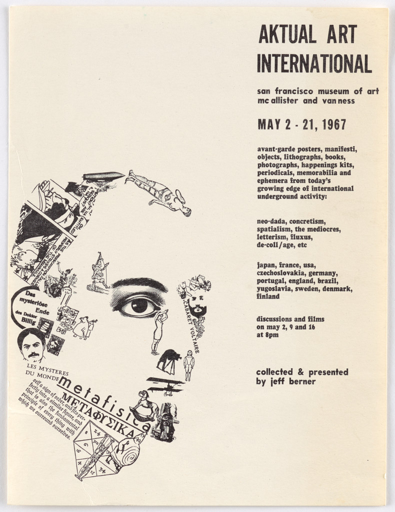 Flyer for Aktual Art International, San Francisco Museum of Art, May 2–21, 1967