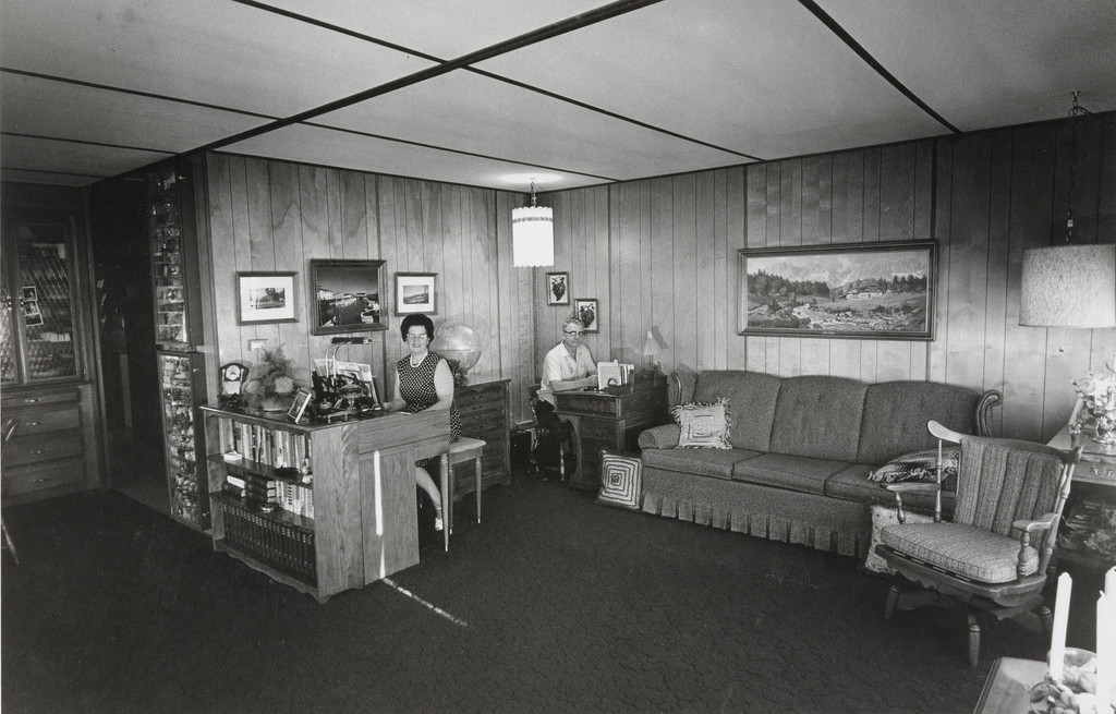 We really enjoy living in a mobile home. My hobby is collecting coins and my wife plays her Wurlitzer for entertainment.