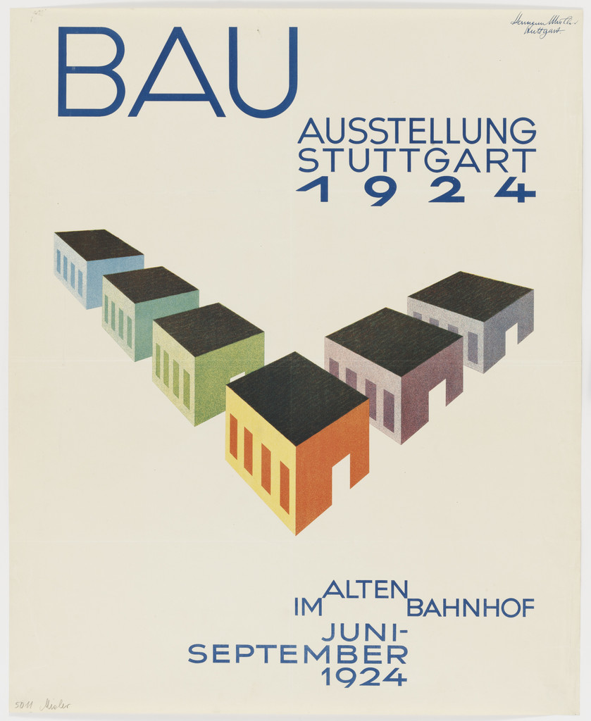 Bau-Ausstellung Stuttgart (Poster for a building exhibition in Stuttgart)