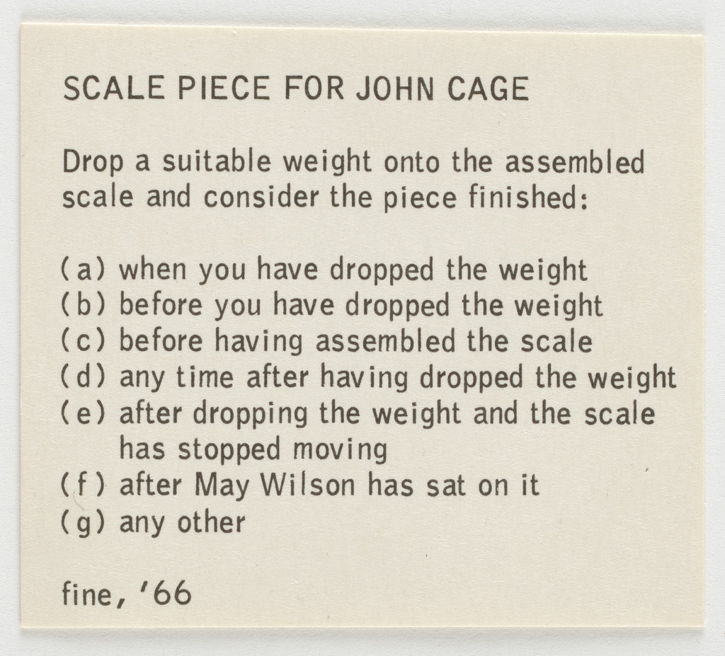 Scale Piece for John Cage