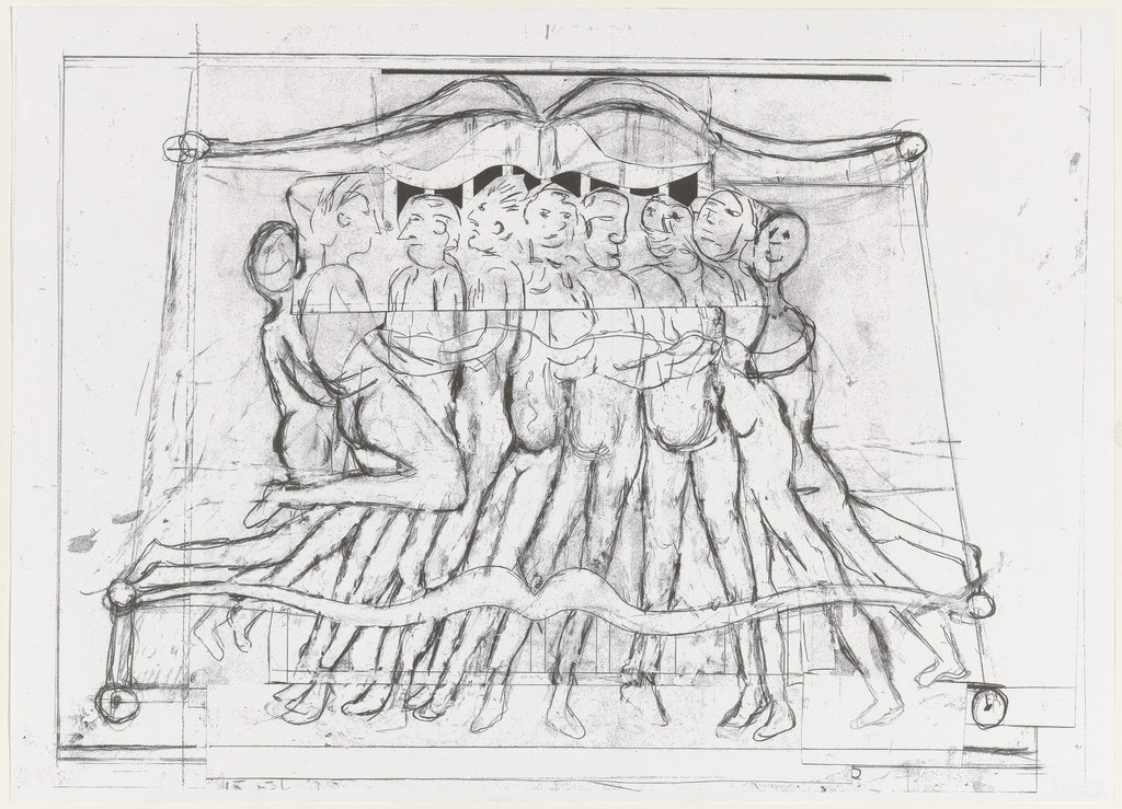 Untitled (Study for Eight in Bed)