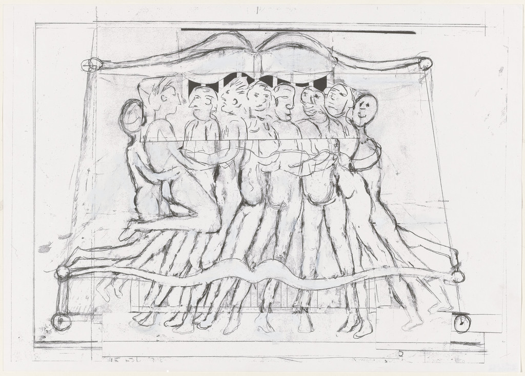 Untitled (Study for Eight in Bed)