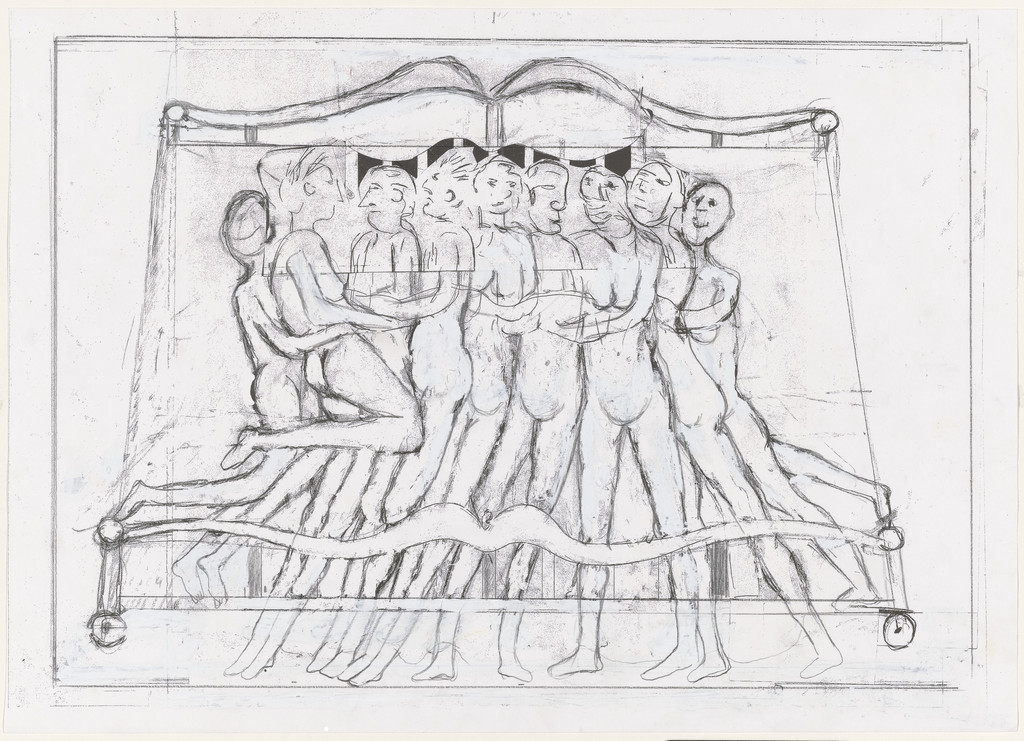 Untitled (Study for Eight in Bed)