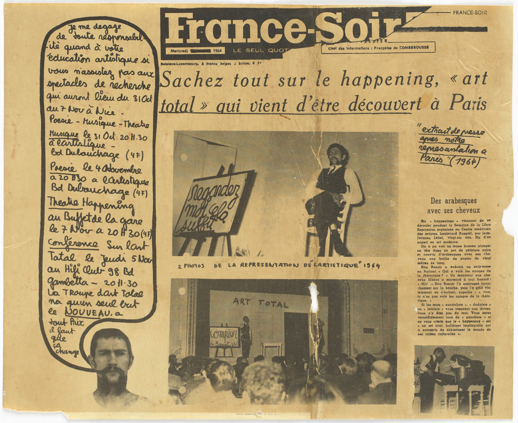 Poster for Les Sept jours de recherche, Nice, October 31–November 7, 1964