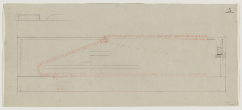 Design for Telefunken Record Player, Two elevations and section