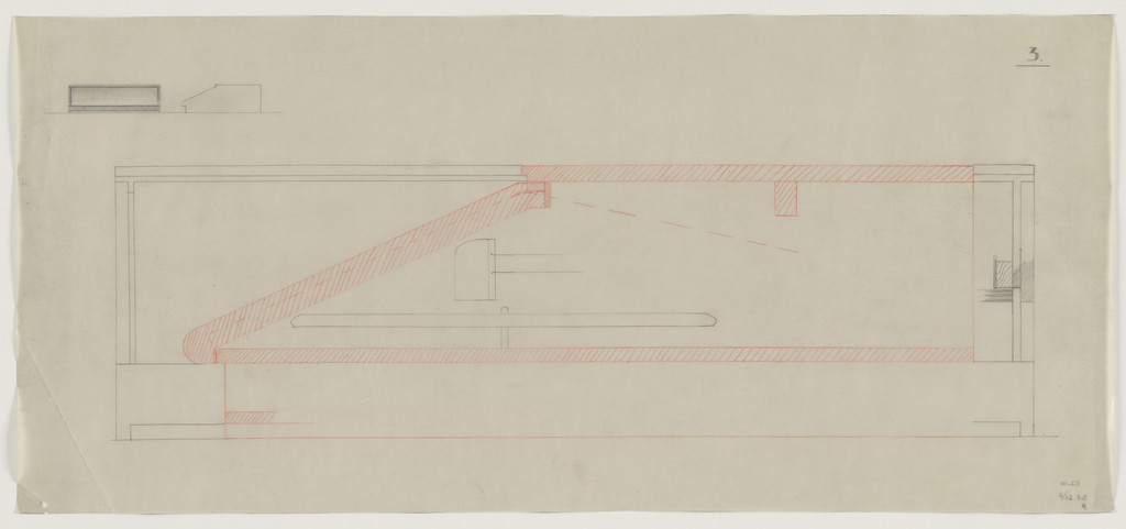 Design for Telefunken Record Player, Two elevations and section