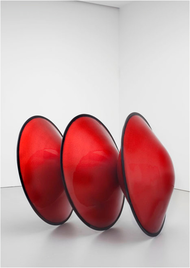 Triple Disk Red Metal Flake - Black Edge