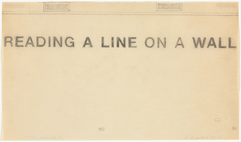 Untitled (READING A LINE ON A WALL)