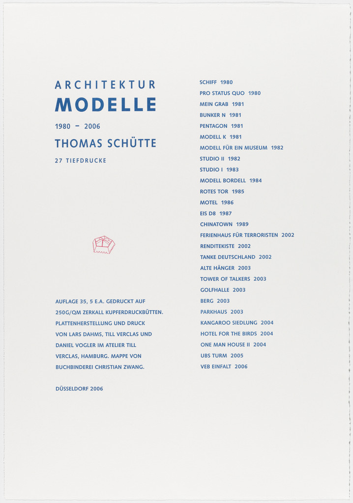 Architecture Models 1980-2006 (Architektur Modelle 1980-2006)