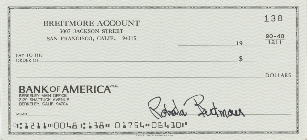 Roberta Breitmore Blank Check