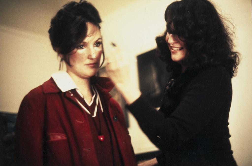 Lynn Applying Makeup to Kristine Stiles