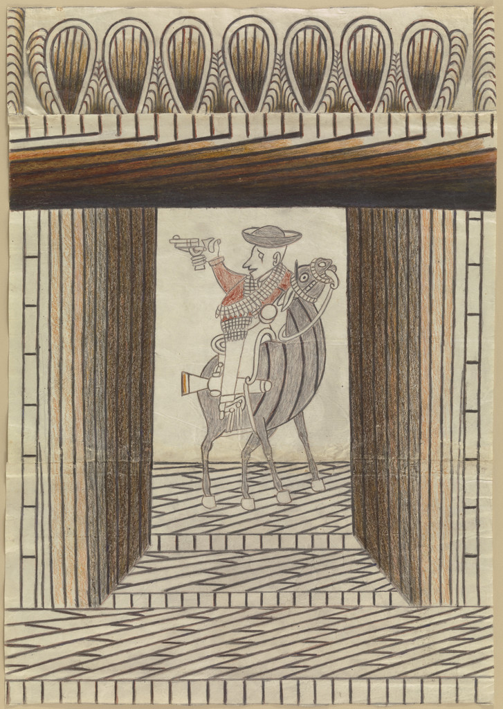 Untitled (Figure with a gun on horseback)