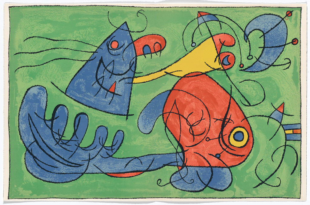 Double page plate (between pages 108 and 109) from King Ubu (Ubu Roi)
