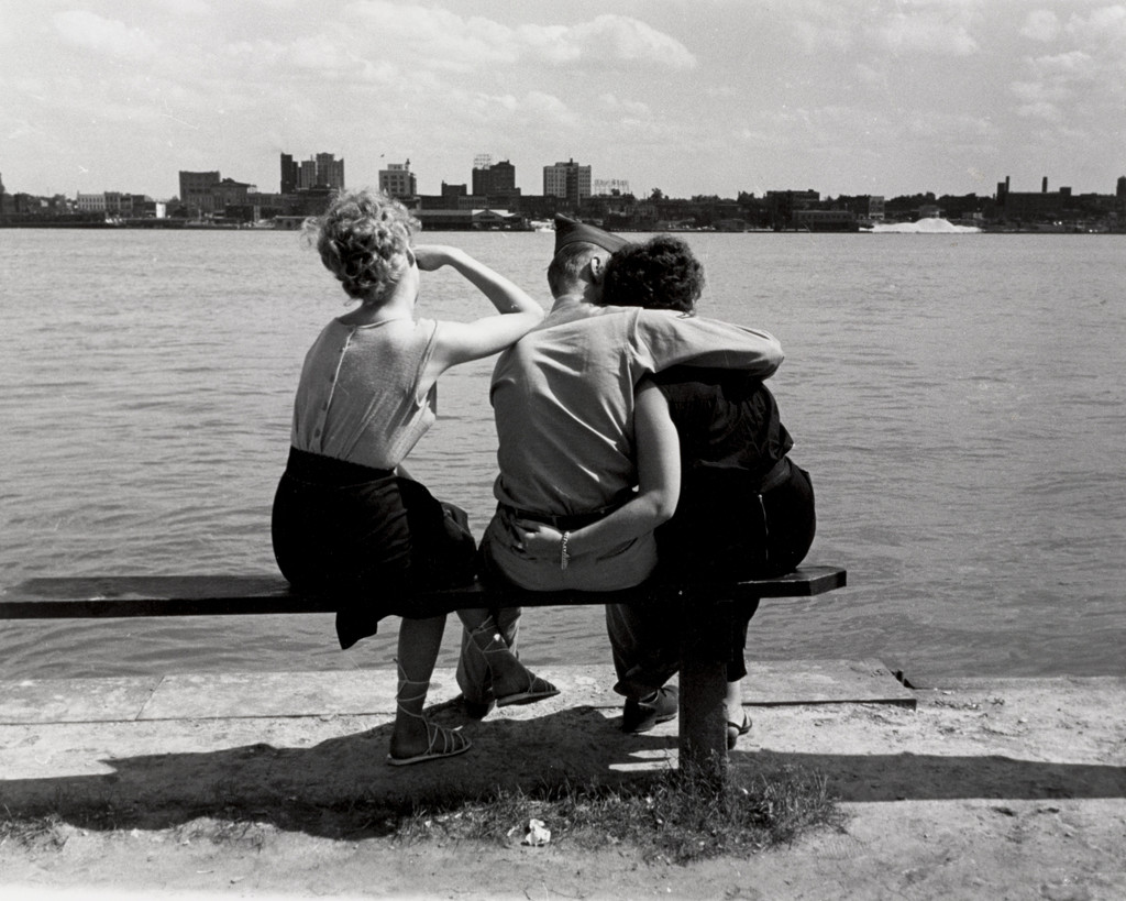 Three on a Bench, Detroit River