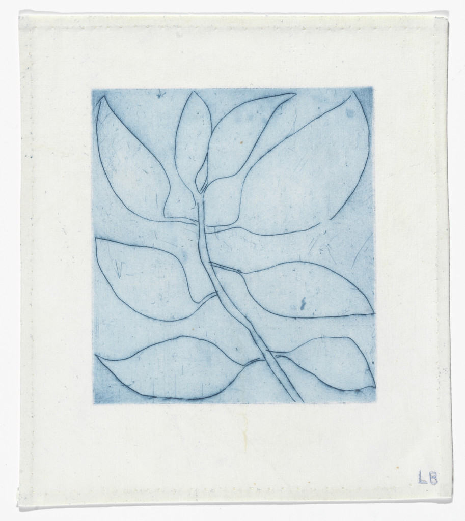 Untitled (Branch with Eight Leaves), in Les Arbres (2), from the editioned series of portfolios, Les Arbres (1-6)