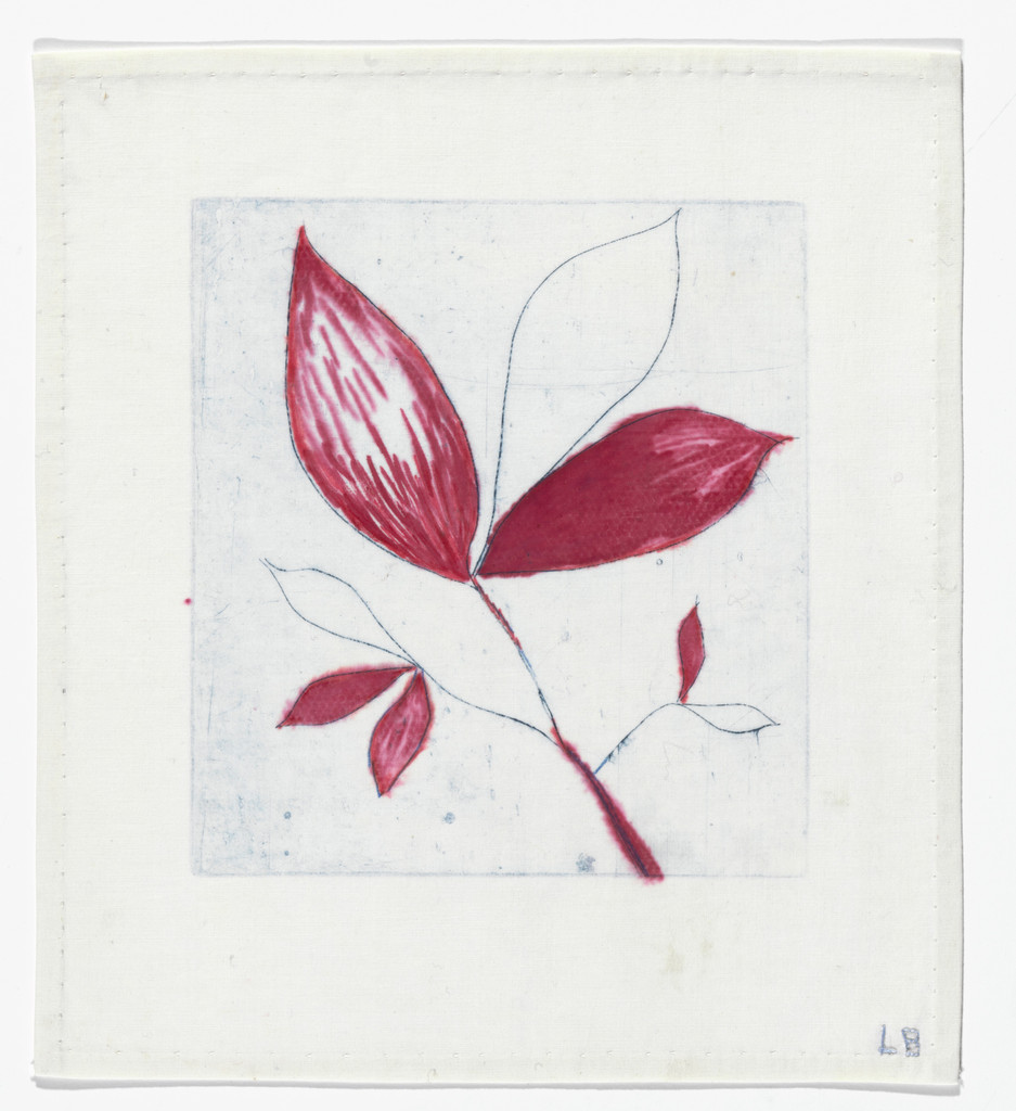 Untitled (Branch with Three Leaves and Two Offshoots), in Les Arbres (5), from the editioned series of portfolios, Les Arbres (1-6)
