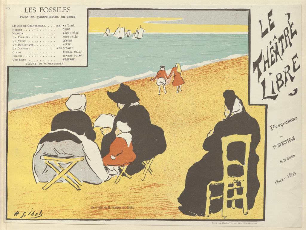 Program for Fossils (Les Fossiles) from The Beraldi Album of Theatre Programs