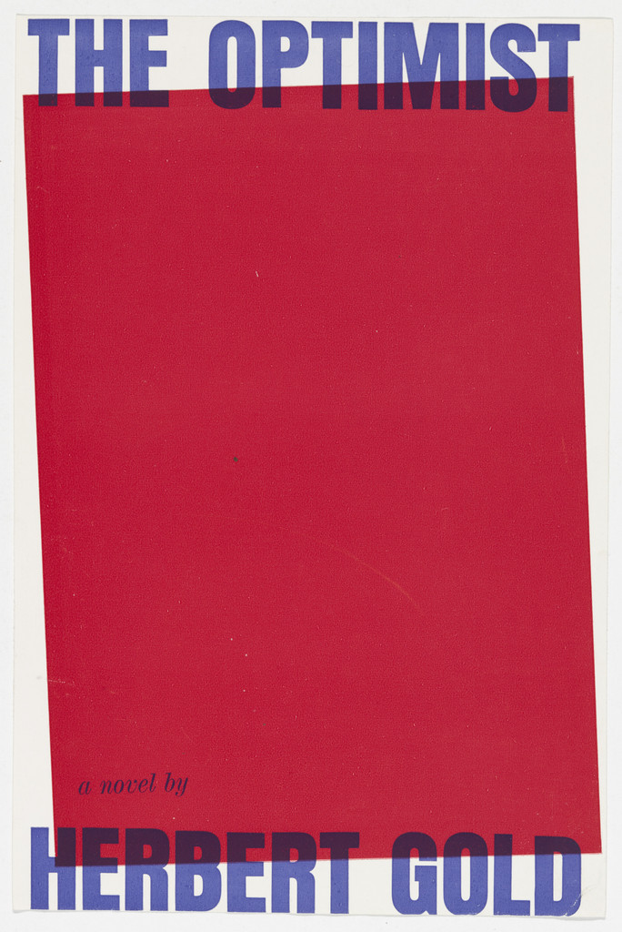 Artist's proof for the cover of "The Optimist" by Herbert Gold