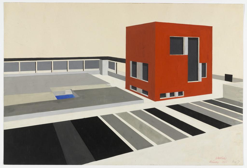 Project for a single-family house, Der rote Würfel (The red cube)