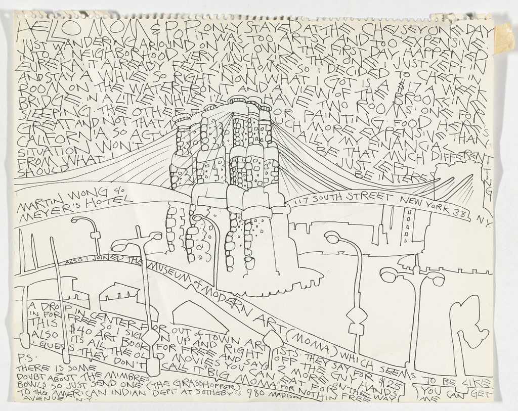 First letter home from New York (also I joined The Museum of Modern Art)