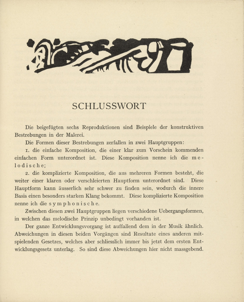 Reclining Female Nude (Liegender weiblicher Akt) (headpiece, page 101) from Über das Geistige in der Kunst (Concerning the Spiritual in Art)