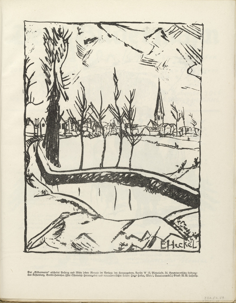 Near Ghent (Bei Gent) (plate, folio 31) from the periodical Der Bildermann, vol. 1, no. 15 (Nov 1916)