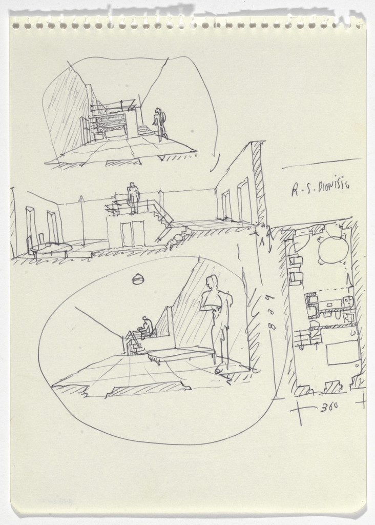 SAAL S. Victor Social Housing, Porto, Portugal (Plan and perspective sketches)