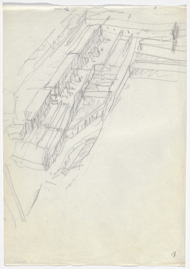 SAAL S. Victor Social Housing, Porto, Portugal (Aerial perspective sketch)