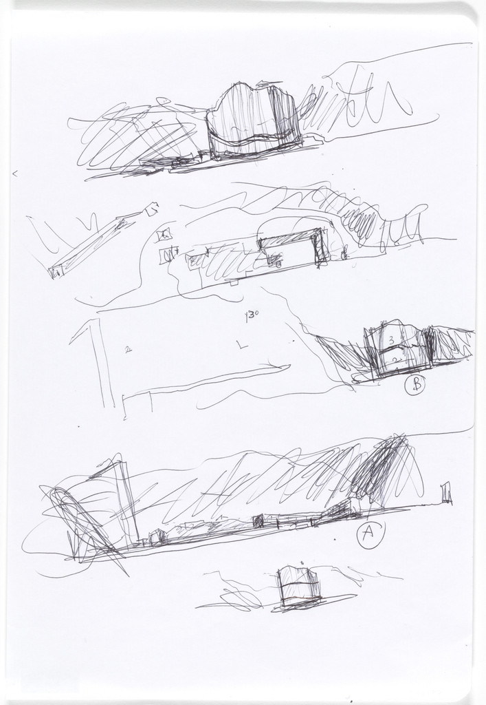 Iberê Camargo Museum, Porto Alegre, Brazil (Perspective sketches)
