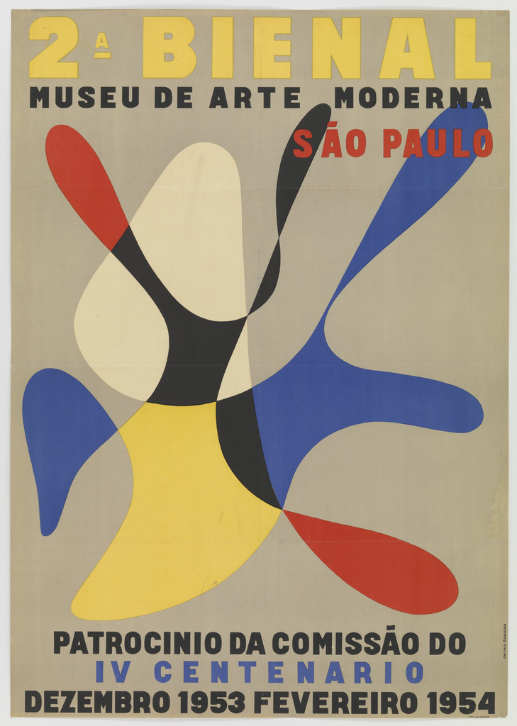 2a Bienal Museu de Arte Moderna São Paolo, Poster for 2nd Bienal, Museu de Arte Moderna, Sao Paulo, Brazil