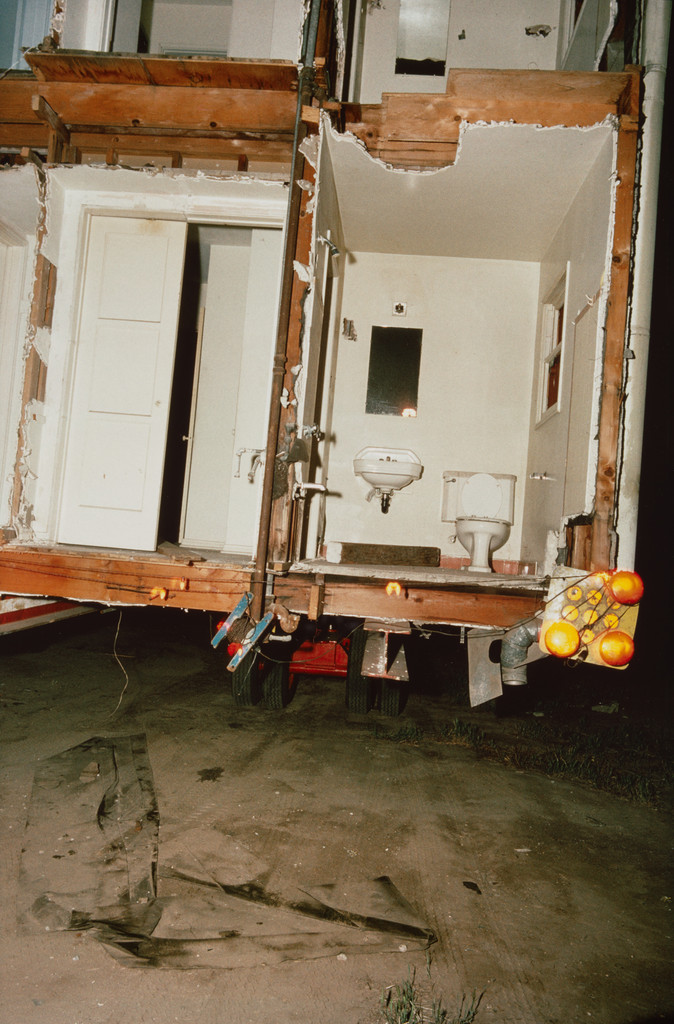 Shipyard-workers' housing--built during the Second World War--being moved from San Pedro to South-Central Los Angeles from the series Fish Story