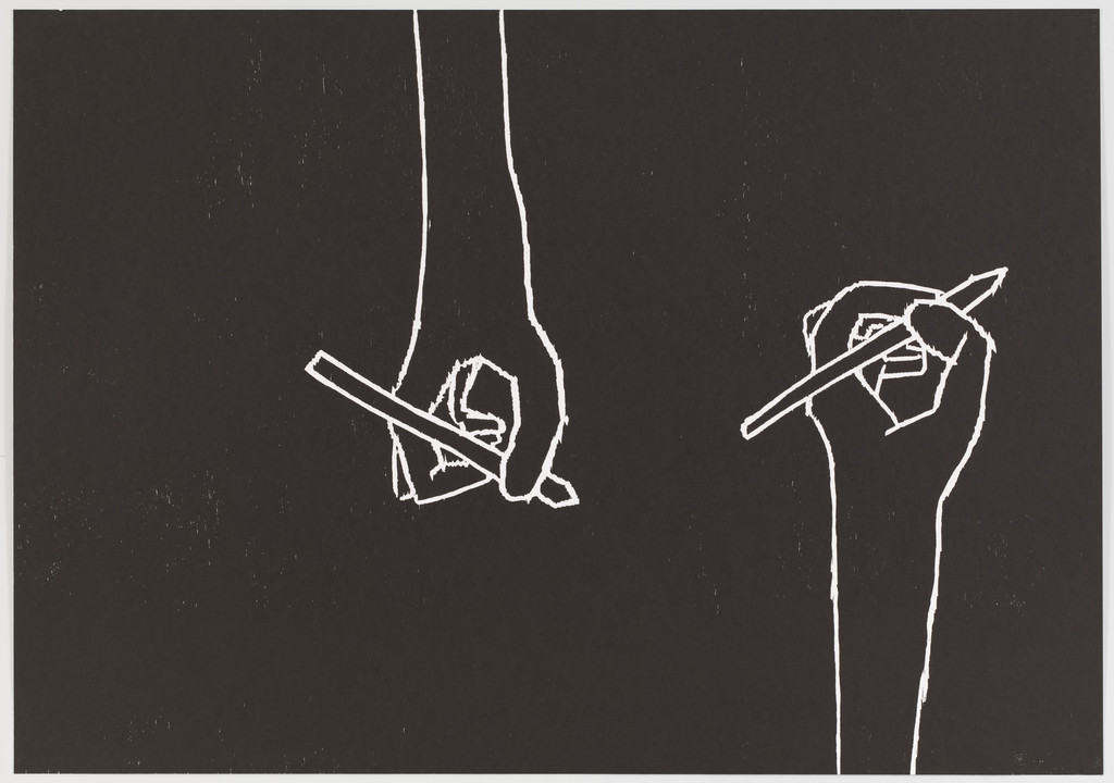 Untitled (Hands writing) from an untitled portfolio