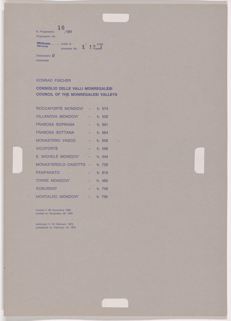 Postal Dossier (Dossier postale)