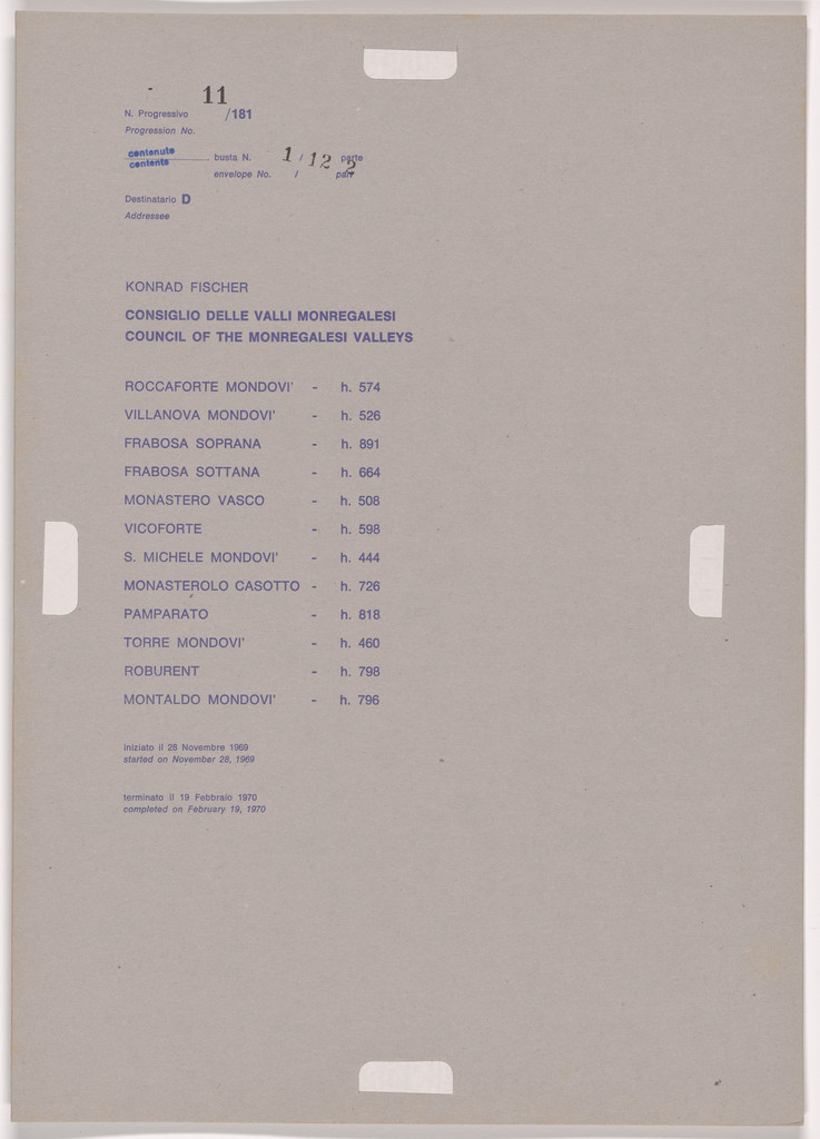 Postal Dossier (Dossier postale)