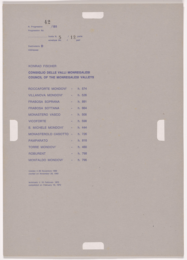 Postal Dossier (Dossier postale)